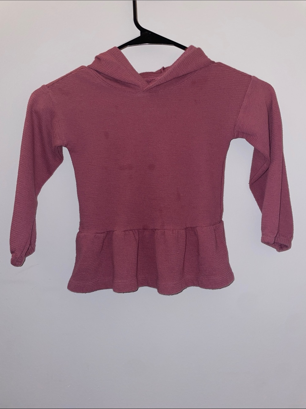 Carter's Mauve Hooded Long Sleeve Peplum Top for Toddler